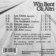 Win Bent / Gli Altri (back)